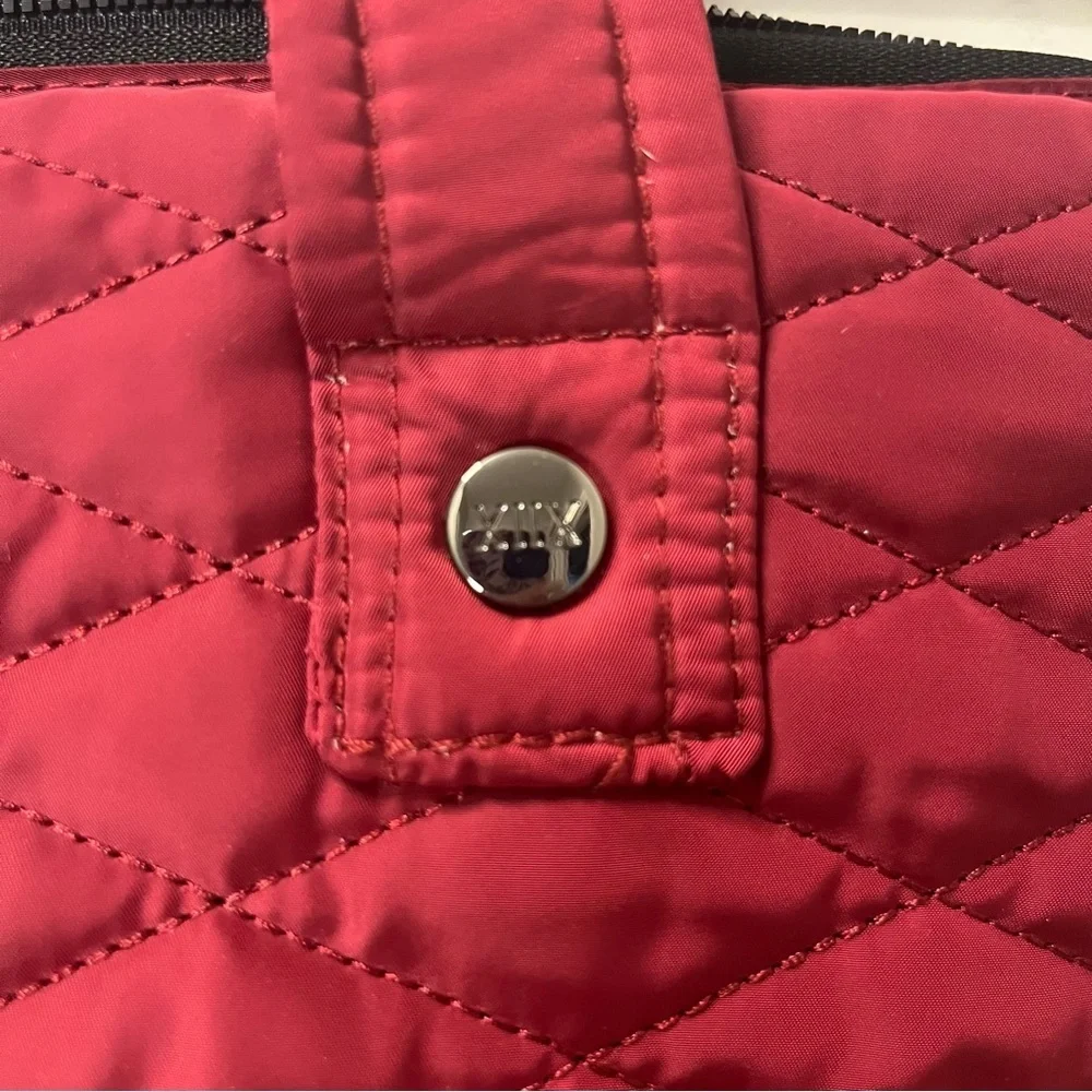 Girlfriend Gear XIIX   Quilted Red Burgundy Tote Shoulder Bag New Zipper